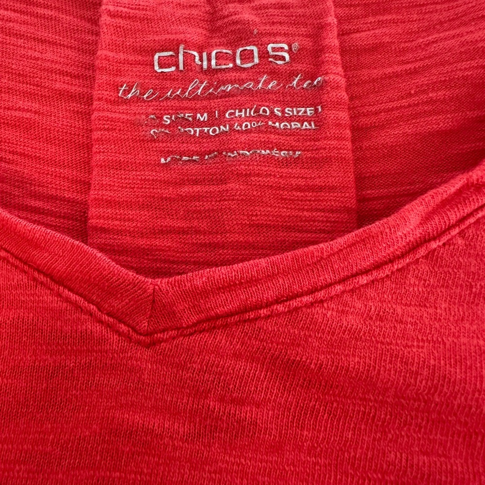 Chico's Vibrant coral , blue,and black set of 3